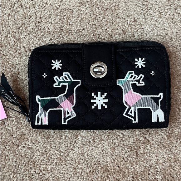 NWT Vera Bradley Nordic Multi Plaid Turnlock Wallet - Picture 2 of 12